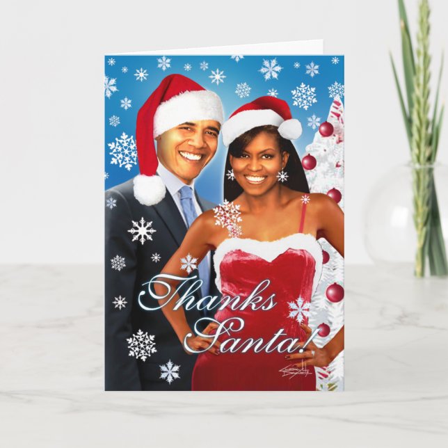 Festiva Gracias, Santa! Tarjeta de Felicitación (Anverso)