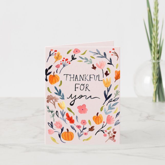 Festiva Gracias Tarjeta de Acción de Gracias de Amistad (Anverso)