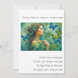 Festiva Gracias, tarjeta de poema para mamá
