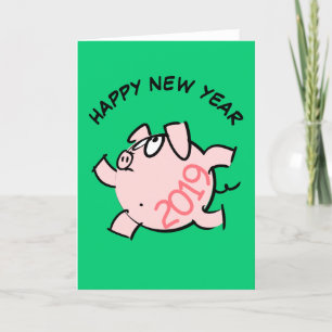 Festiva Graciosa tarjeta de 6 Personalizados para el año 2