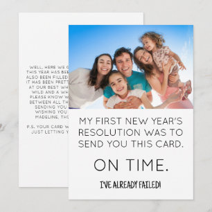 Festiva Graciosa tarjeta de Año Nuevo Feliz Resolución de 