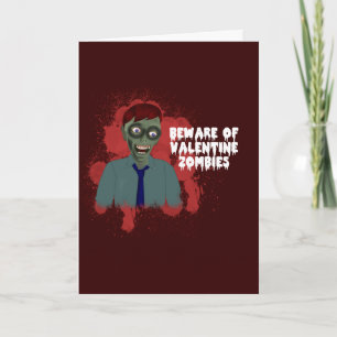 Festiva Graciosa tarjeta de bienvenida de amor Zombie