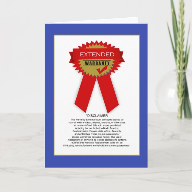 Festiva Graciosa tarjeta de cumpleaños de garantía extendi (Anverso)