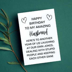 Festiva Graciosa tarjeta de cumpleaños para marido y mujer