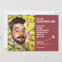 Graciosa tarjeta de foto de Navidades de tipo de c