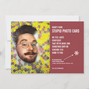 Festiva Graciosa tarjeta de foto de Navidades de tipo de c