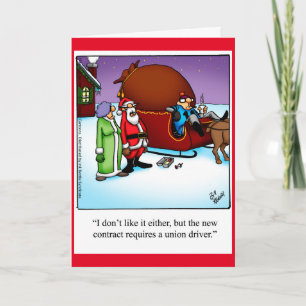 Festiva Graciosa tarjeta de humor para Navidades "chofer d