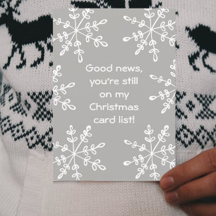 Festiva Graciosa tarjeta de Navidades de copas de nieve de