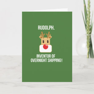 Festiva Graciosa tarjeta de Navidades de envío nocturno de