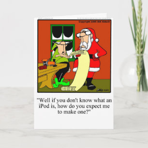 Festiva Graciosa tarjeta de Navidades de humor de Santa IP