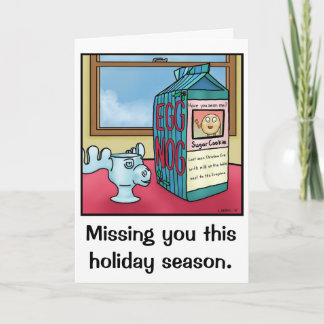 Festiva Graciosa tarjeta de Navidades de Miss You