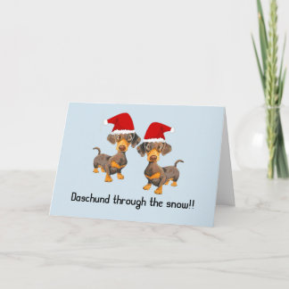 Festiva Graciosa tarjeta de Navidades de perro personaliza