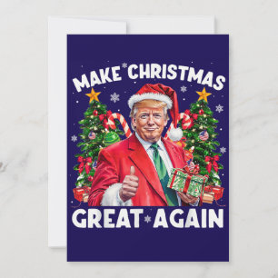 Festiva Graciosa tarjeta de Navidades de regalo de Santa T