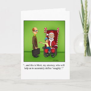 Festiva Graciosa tarjeta de Navidades "Define Naughty"