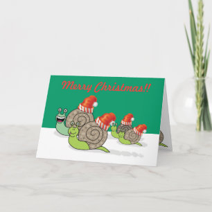 Festiva Graciosa tarjeta de Navidades familiares de caraco