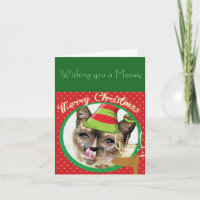 Graciosa tarjeta de Navidades gatos siameses