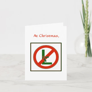 Festiva Graciosa tarjeta de Navidades "No L" Noel