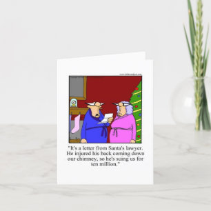 Festiva Graciosa tarjeta de saludo de humor para Navidades
