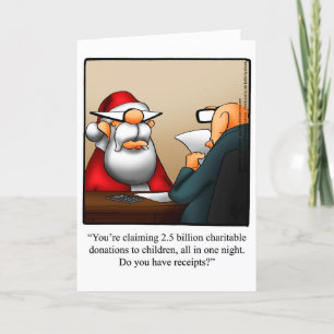 Festiva Graciosa tarjeta de saludo de humor para Navidades