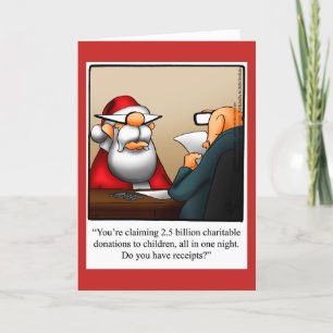 Festiva Graciosa tarjeta de saludo de humor para Navidades