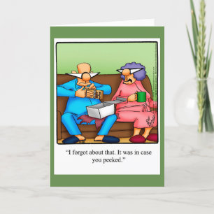 Festiva Graciosa tarjeta de saludo de humor para Navidades