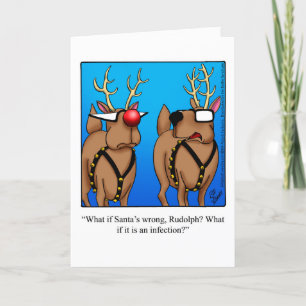 Festiva Graciosa tarjeta de saludo de humor para Navidades