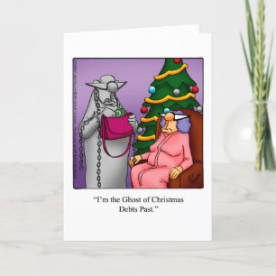 Festiva Graciosa tarjeta de saludo de humor para Navidades