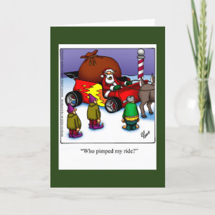 Festiva Graciosa tarjeta de saludo de humor para Navidades