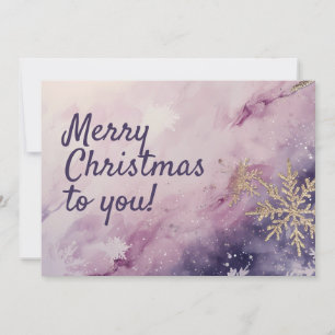 Festiva Graciosa tarjeta de saludo de Navidades acuarelas