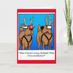 Festiva Graciosa tarjeta de saludo de Navidades de humor p