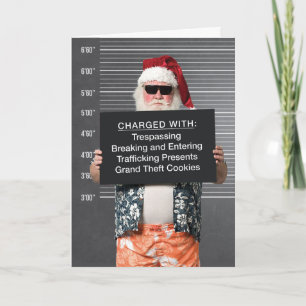 Festiva Graciosa tarjeta de saludo de Navidades malos de S