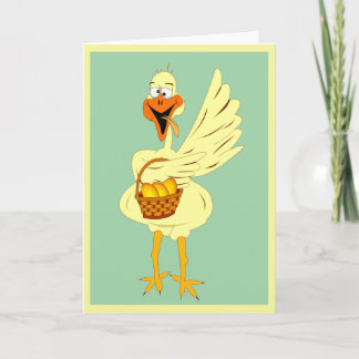 Festiva Graciosa tarjeta de saludo de oca de Pascua