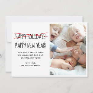 Festiva Graciosa tarjeta de vacaciones de Año Nuevo Feliz