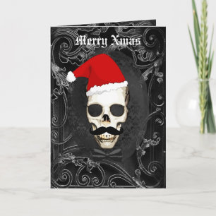 Festiva Graciosa tarjeta de vacaciones gótica de Navidades
