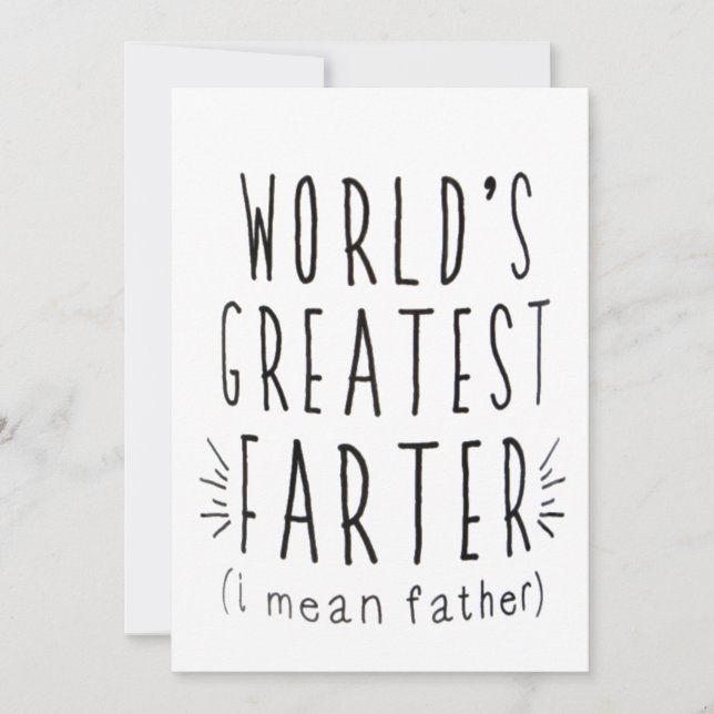 Festiva Graciosa tarjeta del día del padre, regalo de cump (Anverso)