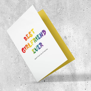 Festiva Graciosa tarjeta navideña mejor amiga gay de todos