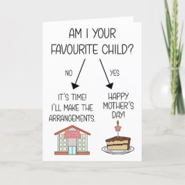Festiva Graciosa tarjeta para el día de la madre favorita