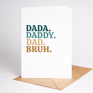 Festiva Graciosa y de moda tarjeta del día del padre Bruh