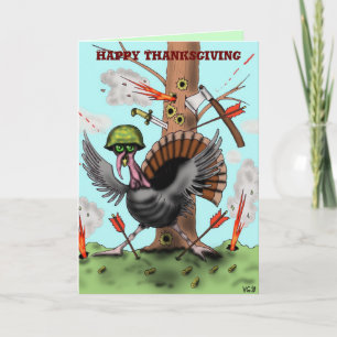 Festiva Gracioso diseño de tarjeta turquía Feliz Día de Gr