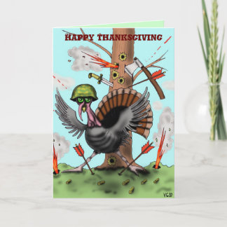 Festiva Gracioso diseño de tarjeta turquía Feliz Día de Gr
