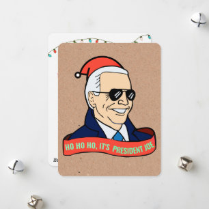 Festiva Gracioso presidente Joe Biden Navidades tarjeta de
