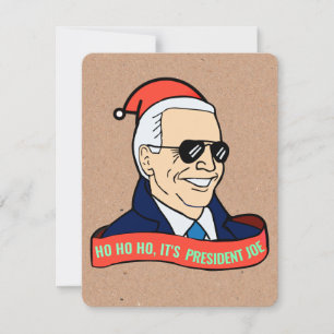 Festiva Gracioso presidente Joe Biden Navidades tarjeta de