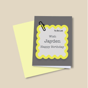 Festiva Gracioso Quirk Para Hacer Lista Deseos Tarjeta De 