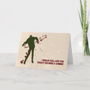 Festiva Gracioso Zombie con tarjeta de San Valentín de san