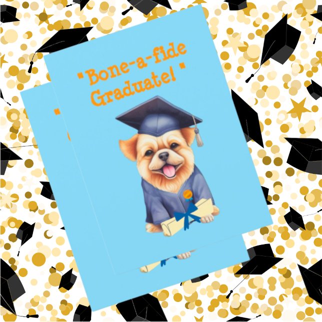 Festiva Graduación divertida de perro lindo tarjeta de fel (Subido por el creador)