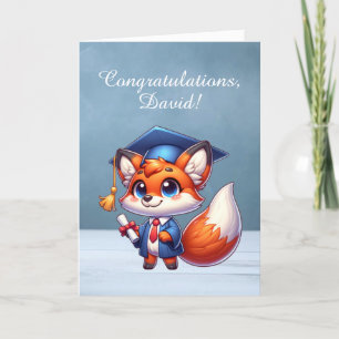 Festiva Graduación Felicidades Tarjeta feliz de la Fox Gra
