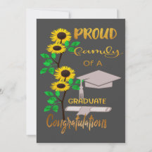 Graduación Saludos Tarjeta plana