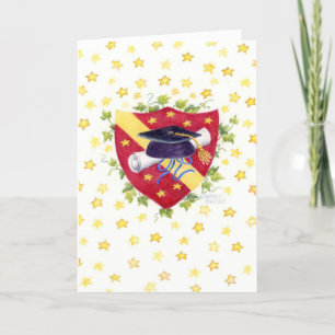 Festiva Graduación Tarjeta de felicitación de Escudo Estre