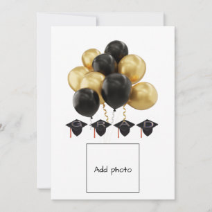 Festiva Graduación Tarjeta de mayúsculas: Globos de oro ne