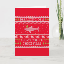 Festiva Gran tarjeta roja de Navidades blancos graciosamen